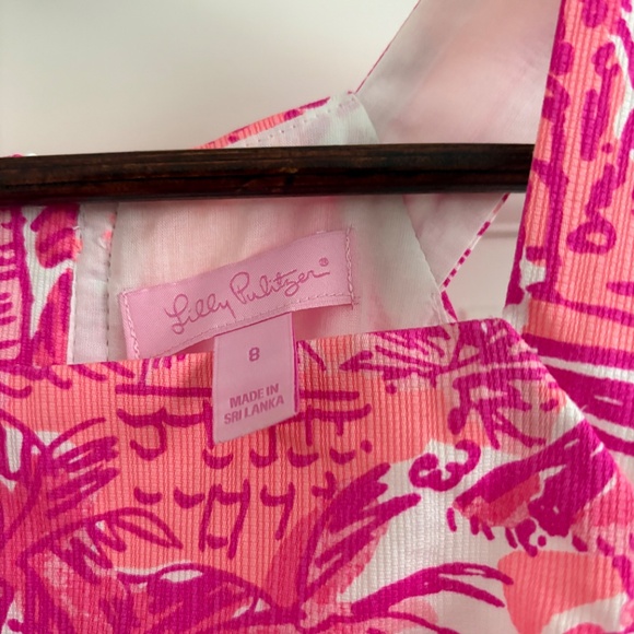 Lilly Pulitzer Size 8 Simone Shift Dress Cheeky Melon Rule Breakers Toile - Picture 4 of 5